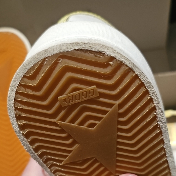 Golden Goose White and Yellow Stardan Sneakers - Picture 11 of 13